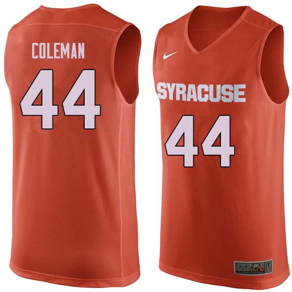 Men #44 Derrick Coleman Syracuse Orange College Basketball Jerseys Sale-Orange